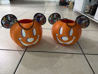 Mickey Mouse Halloween Pumpkin Buckets (Set of 2)