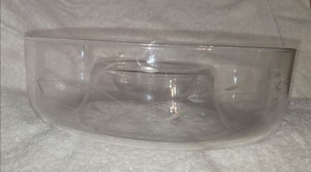 Vintage Princess House Heritage 1-Piece Chip & Dip Blown Glass Crystal Bowl #401