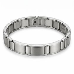 Men's Titanium Bracelet Brushed Silver 10mm - Brand New