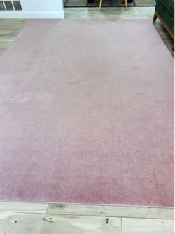 Pink area rug