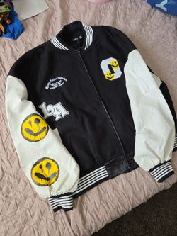Boohoo Faceprint Bomber Jacket