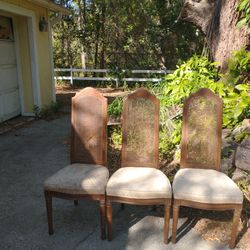 Retro Middle Century Wooden Chairs 