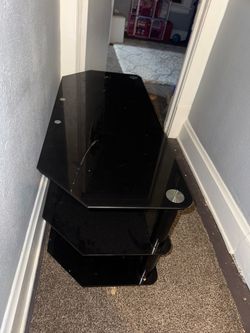 Glass tv stand