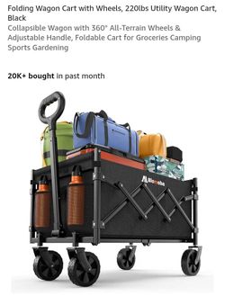 NEW FOLDING WAGON CART 220LBS CAPACITY