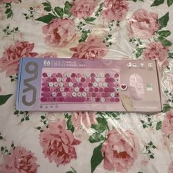 Pink Keyboard And Mouse 
