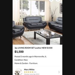 3pc Sofa Loveseat Chair SALE $1300