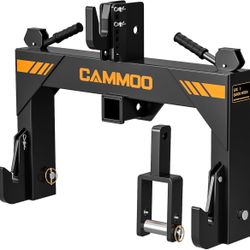 3-Point Quick Hitch with 2" Receiver＆Extra Versatile Adapter, Adaptation to Category 1, No Bushing Required, 3000LBS Lift Capacity, 5 Level Adjustable