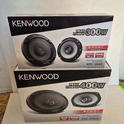 KENWOOD 1 PAIR 6.5" 2 WAY 300 WATTS & 1 PAIR 6×9 3 WAY 400 WATTS CAR SPEAKER ( BRAND NEW PRICE IS LOWEST INSTALL NOT AVAILABLE )