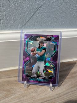 Panini Prizm Trevor Lawrence Rookie Purple Cracked Ice /225