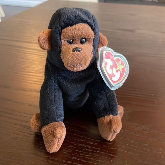 Ty Original Beanie Baby Congo the Gorilla Excellent Condition NWT PVC Pellets