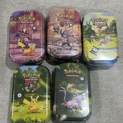 Pokemon 30th Celebration Mini Tin Sealed Lot of (5) Mini Tin