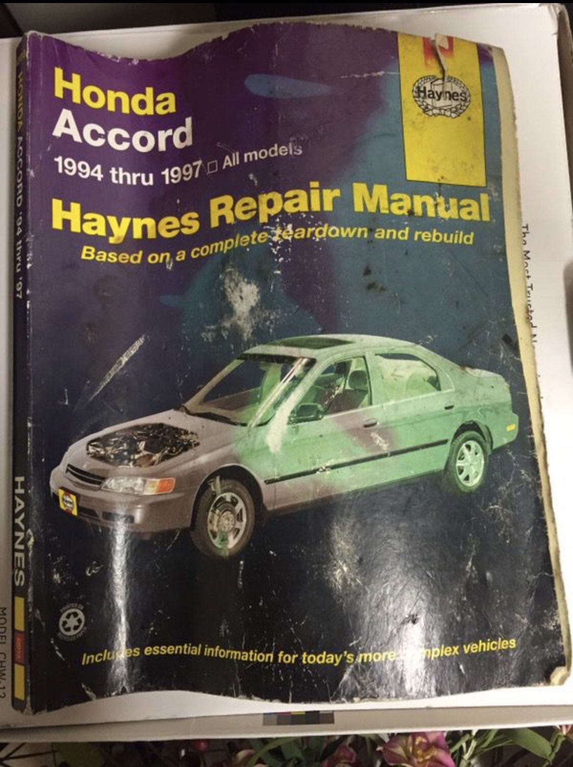 Honda Accord 94-97 Haynes Repair Manual.