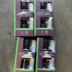 LOT OF 4 Ridgeway Matte Black Passage Hall/Closet Door Knob with Square Rose=HD-456