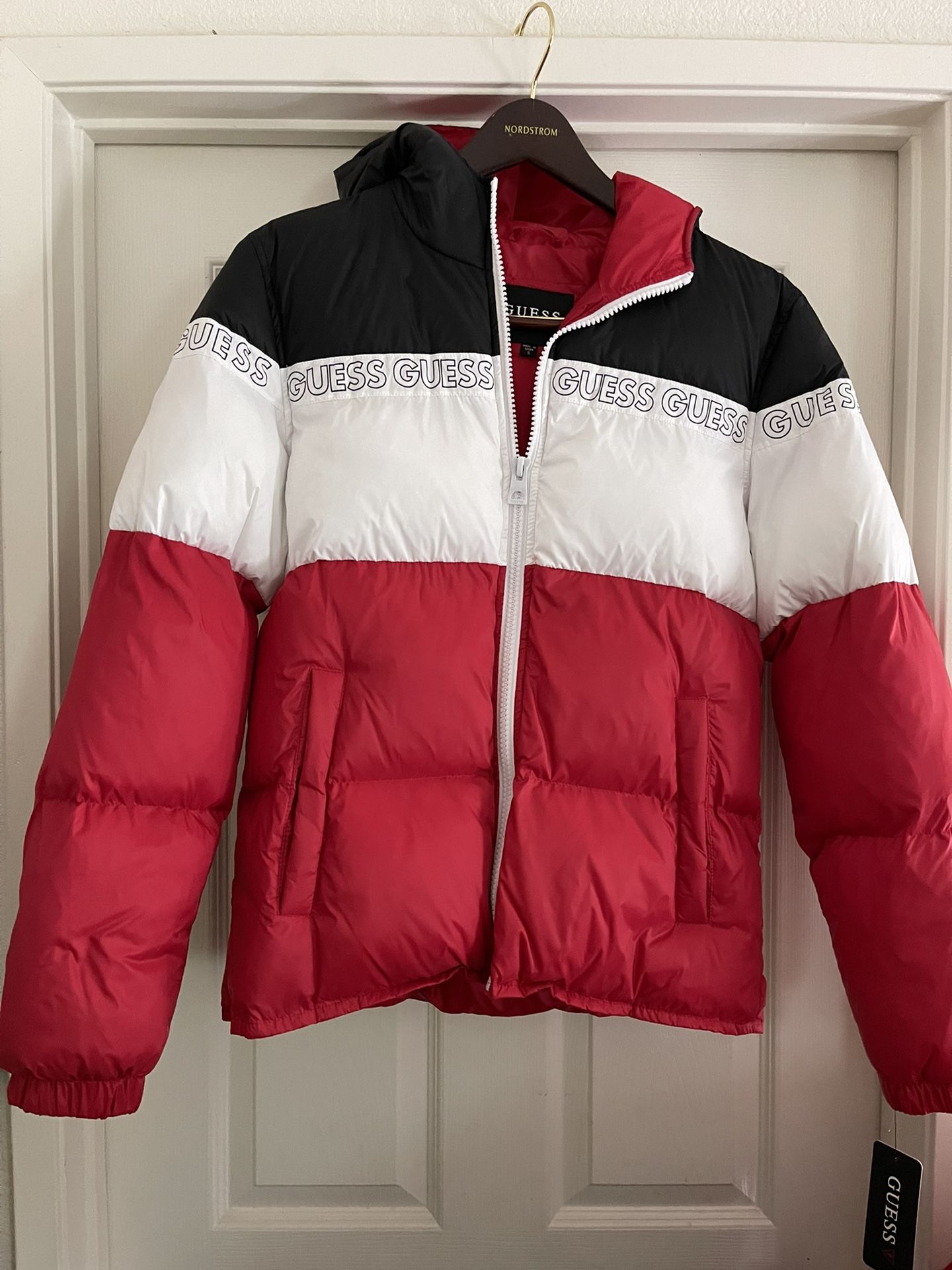 NEW GUESS HOODIE PUFF JACKET