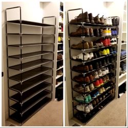 Brand New 10 Tier Shoes Tower Rack Organizer  It will fit 50 pair of shoes