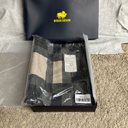 Scarf For Men(Bison Denim) Size 6’x2’(180x30cm)