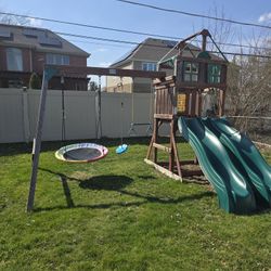 Kids Playset With Swings And Slide