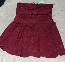 Burgundy sparkly dress