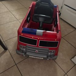 Elemara Kids Ride-On Fire Truck with remote