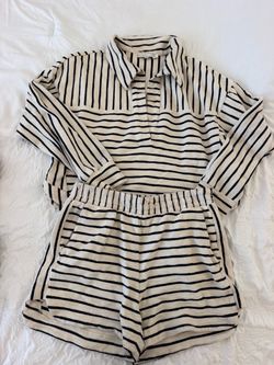 Striped Two-Piece Matching Set
