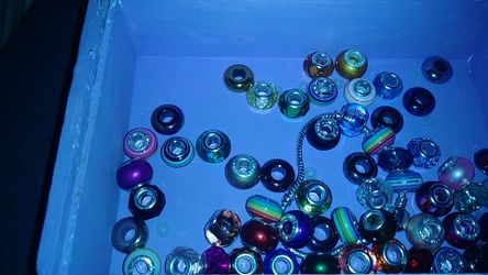 box of bracelet beads and bracelets the either you or the kids can make their own designs