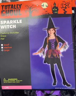 Girls sparkle witch size large