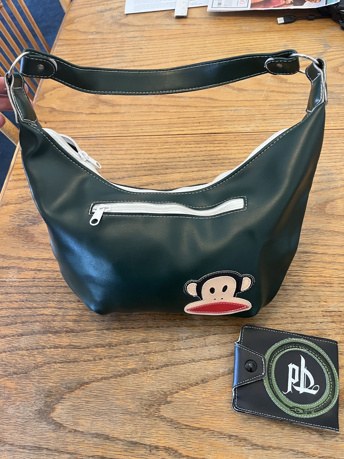 Brand New Rare Paul Frank Forest Green Purse 