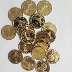 20 - One Dollar Proof Coins - Uncirculated Mirror Finish