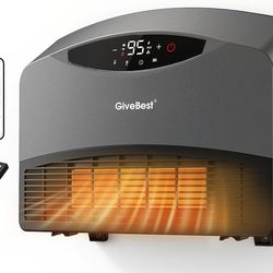 GiveBest 1500W Smart Wall Heater – WiFi + Remote, 3 Modes, Thermostat, Wall/Floor Mount, Grey