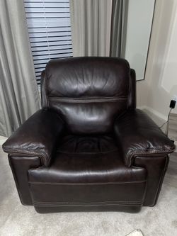 Brown Leather Recliner