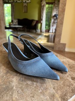 Zara denim heels