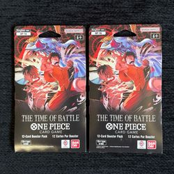 ONE PIECE THE TIME OF BATTLE (OP-16) SLEEVED BOOSTER PACK SET OF 2