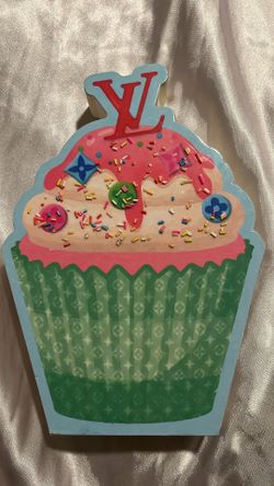 Wooden cupcake decoration for home