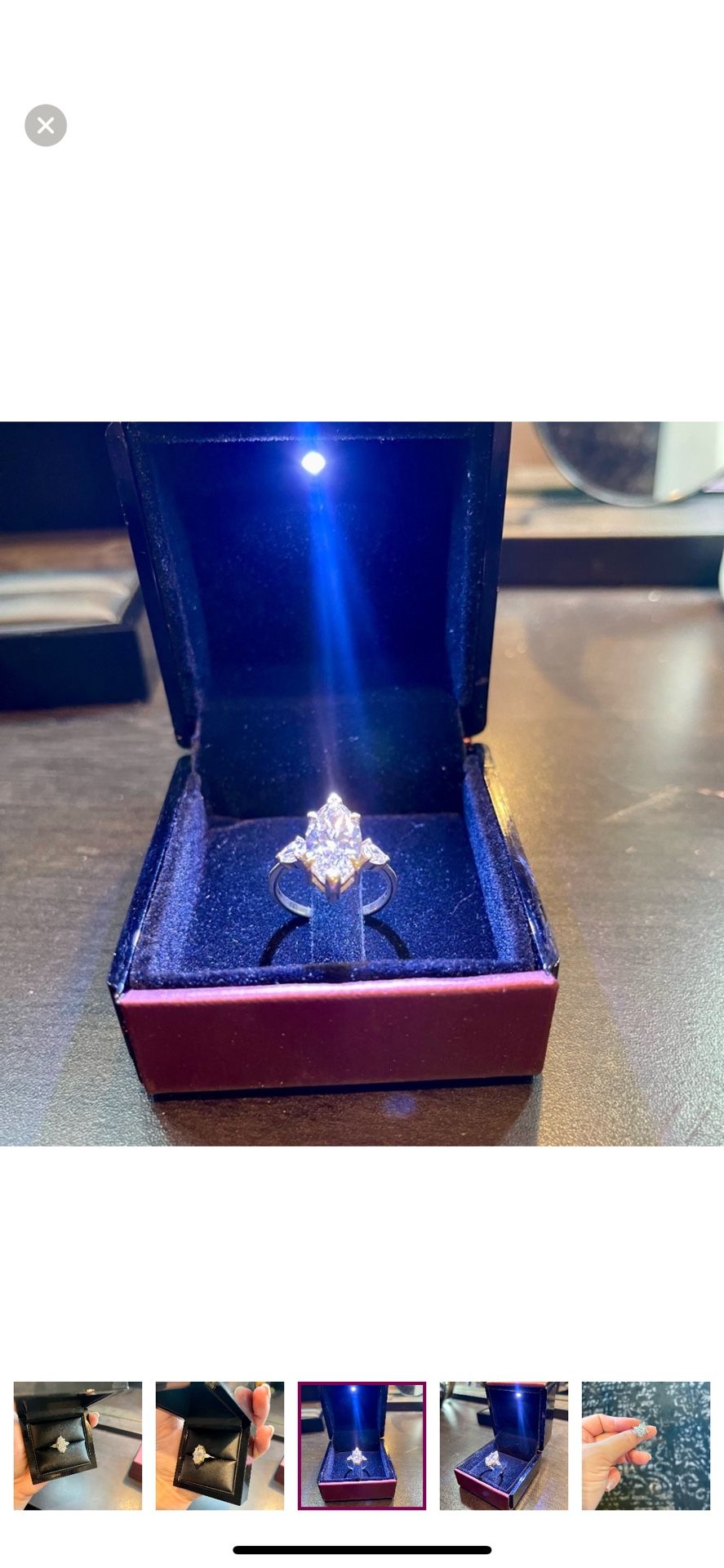 3.53 Ct lab grown Marquise Diamond Ring with pear baguettes