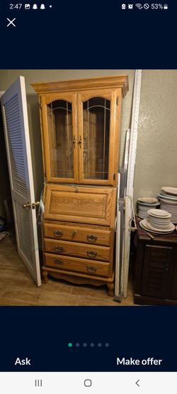 Window Cabinet With Shelves Drawers $100