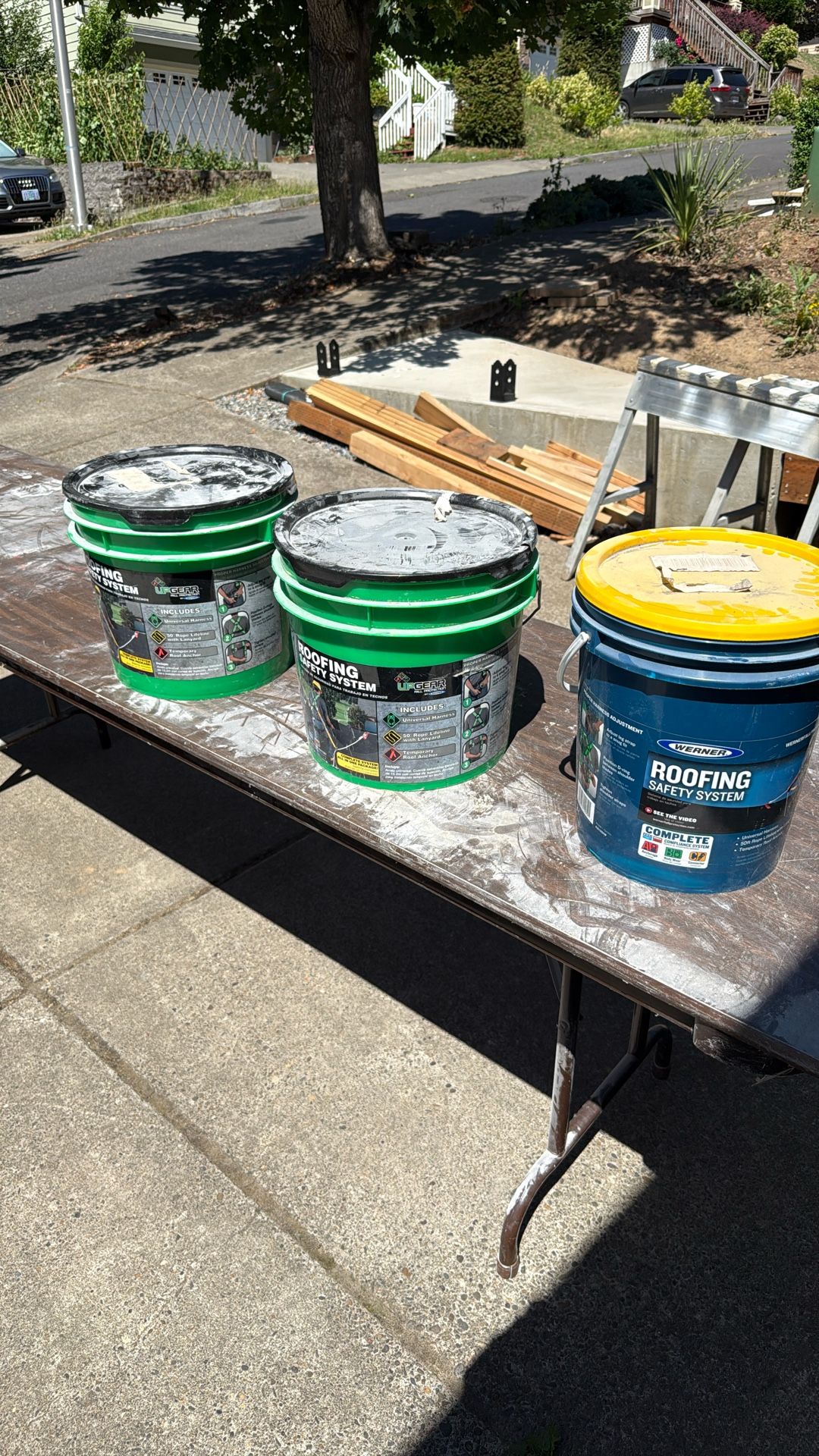Three Roof Safety Systems With Hitch Clips 