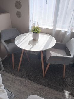 Round table and chairs