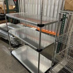 Uline Metal Shelves Solid Shelving Racks Industrial Grade NSF