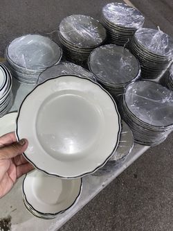(Qty 259 pcs) $1 each -Encho Designs China Plates – Anchor Hooking Lot – Restaurant Quality  I get abandoned storage items regularly. You can Send me 
