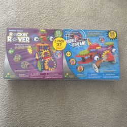 Techno Gears Rocking Rover and Bionic Biplane 2 Pack Construction Set