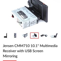 Jensen CMM710 10.1" Multimedia Receiver with USB Screen Mirroring