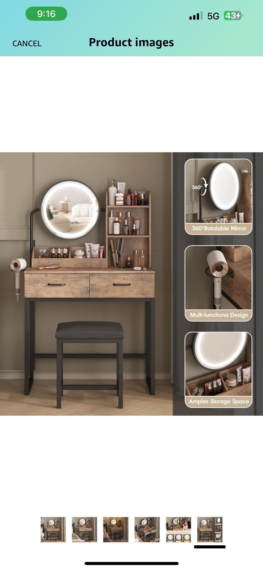 Brand new, never used vanity