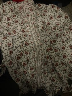 Super cute xl dressy shirt see through has a belt to wrap around tie it