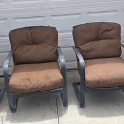 $300  BIG ROCKING 4 CHAIRS  WITH SUNBRELLA CUSHIONS 
