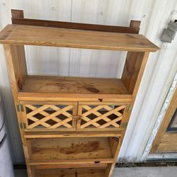 Small Hand Made Decorative Wood Shelf Unique 8d x 22h x 39h