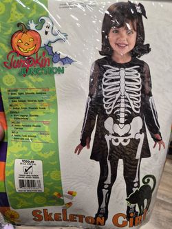 Pumpkin Junction Skeleton Girl Toddler Costume