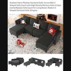 Modular 6 Piece Sectional Sofa Couch