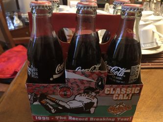 Coca Cola Cal Ripken Tribute collector Bottle 1995 Record Breaking Game.