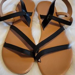 Black Strap Sandals 