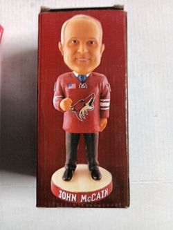 John McCain bobblehead Arizona Coyotes military appreciation